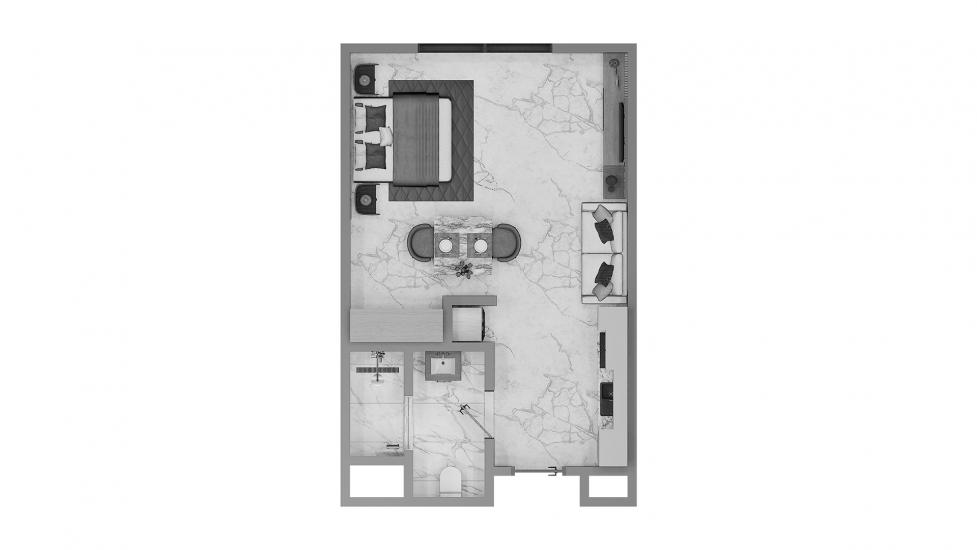 Apartment floor plan «ASCOT RESIDENCES Studio Type A 30SQM», 1 room in ASCOT RESIDENCES