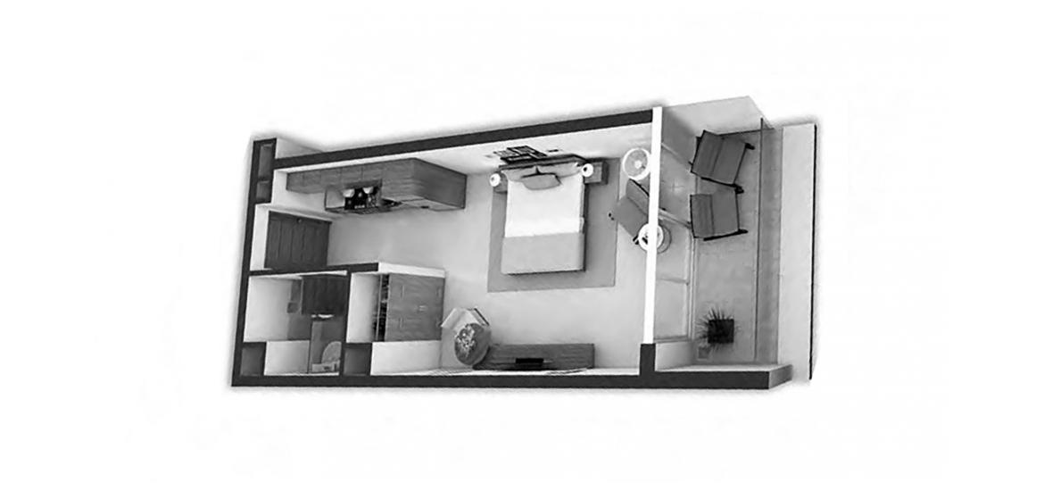 Plano del apartamento «STUDIO», 1 habitación en AYKON HEIGHTS