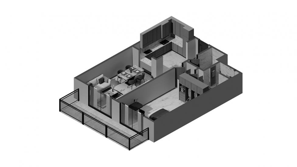 Plano del apartamento «1 Bedroom 57SQM», 1 dormitorio en BINGHATTI NOVA