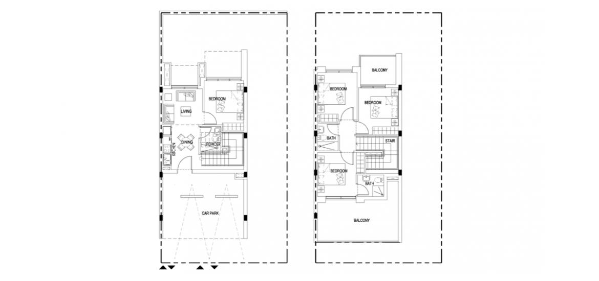 Floor plan «4BR 195SQM», 4 bedrooms, in AVENCIA