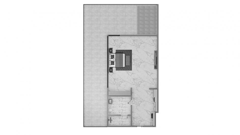 Plan d'étage de l'appartement «Presidental Studio Type B 58SQM», 1 chambre à ELITZ