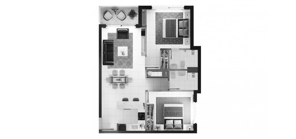 Планировка апартаментов «77sqm» 2 спальни в ЖК TORINO