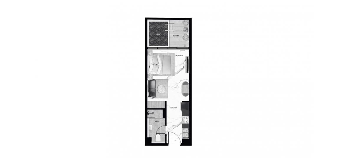 Планировка апартаментов «SAMANA BARARI VIEWS STUDIO WITH POOL» 1 комната в ЖК SAMANA BARARI VIEWS