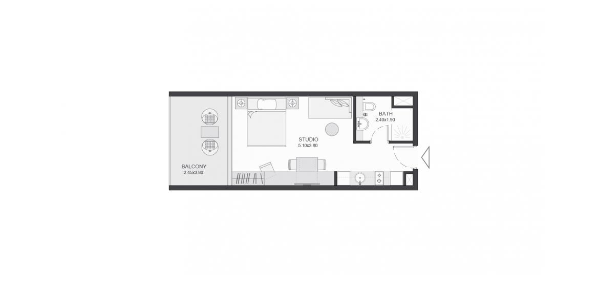 Планування апартаментів «41SQM», 1 кімната у TRIA