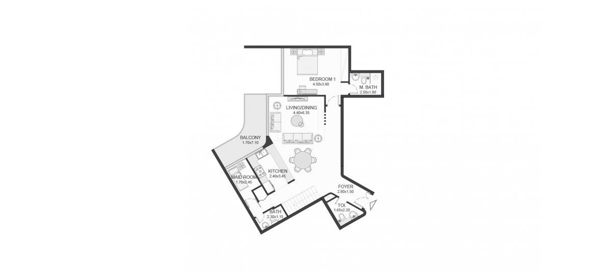 Планування апартаментів «204SQM», 3 спальні у TRIA