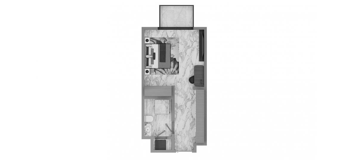 Планування апартаментів «Studio Type A 38SQM», 1 кімната у BELMONT RESIDENCE