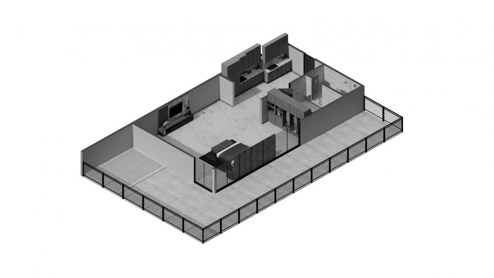 Планування апартаментів «Presidental Studio Type B 58SQM», 1 кімната у ELITZ