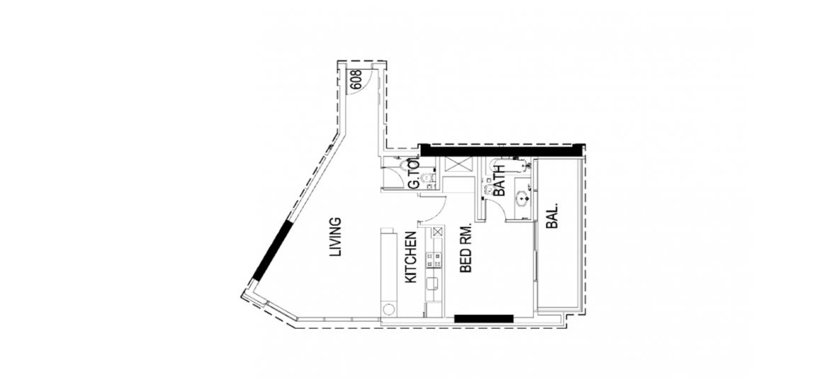 Floor plan «1BR 70SQM», 1 bedroom, in VIRIDIS
