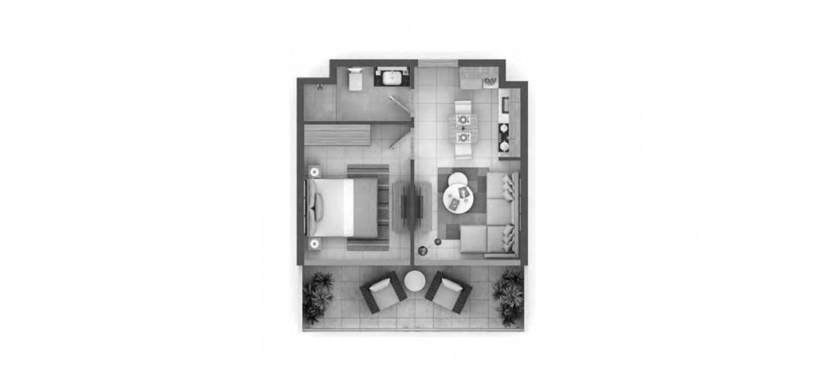 Apartment floor plan «A», 1 bedroom in VERA RESIDENCES