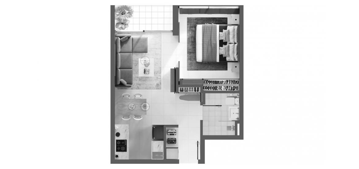Apartment floor plan «47sqm», 1 bedroom in TORINO