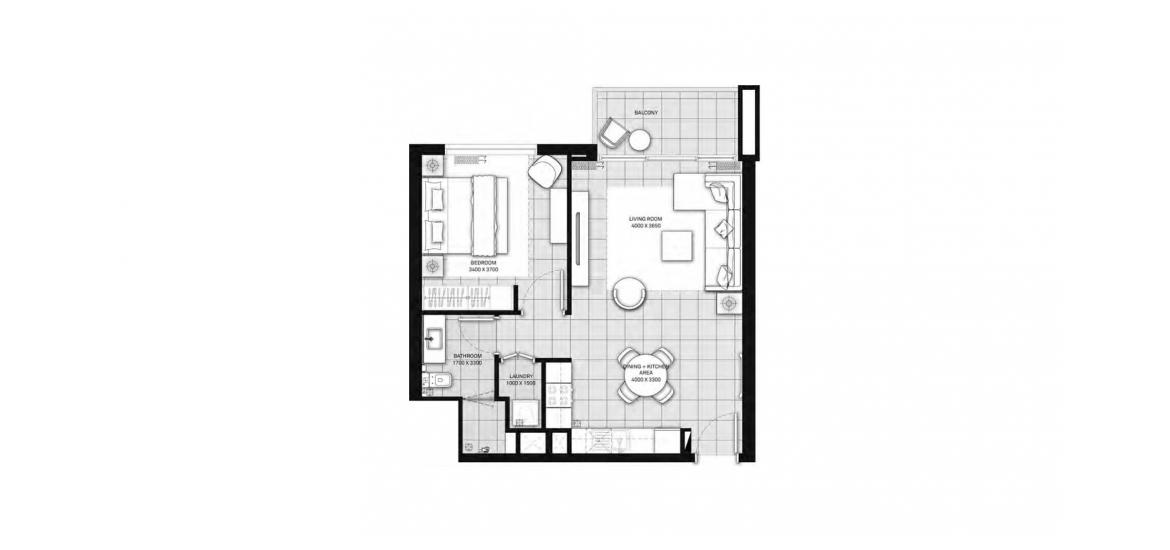 Floor plan «B», 1 bedroom, in PARK HEIGHTS