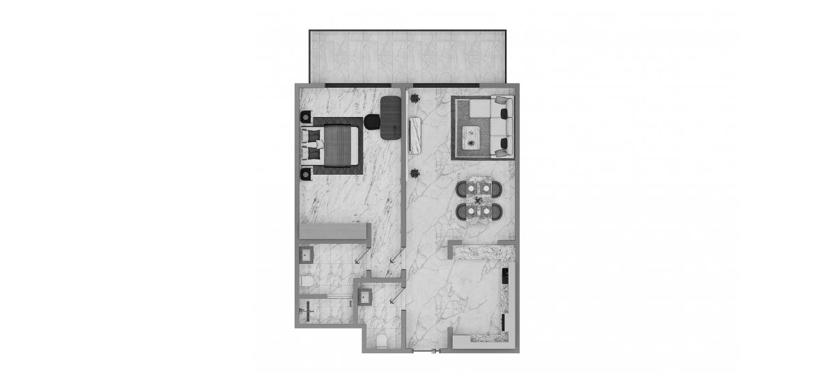 Apartment floor plan «BINGHATTI NOVA 1 Bedroom 57SQM», 1 bedroom in BINGHATTI NOVA